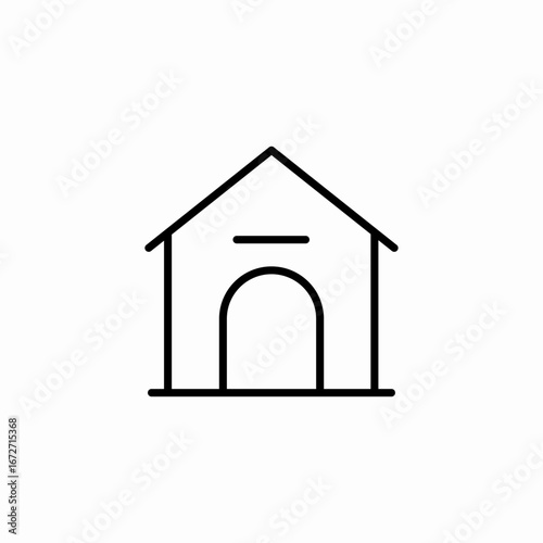 pet house icon sign vector