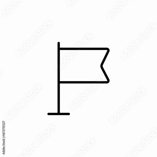 sharp flag icon sign vector