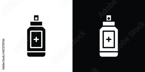 Medical pump icon flat stock illustrations set