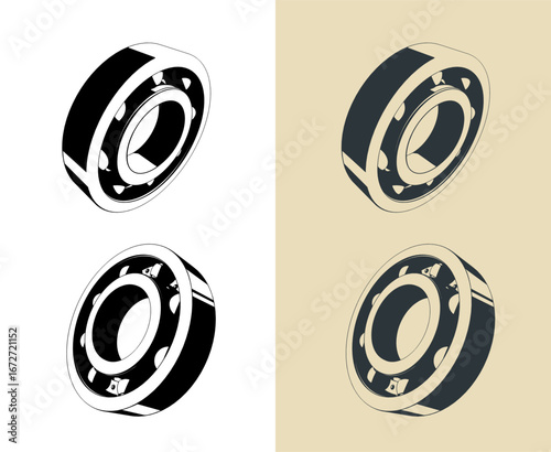 Ball bearings illustrations