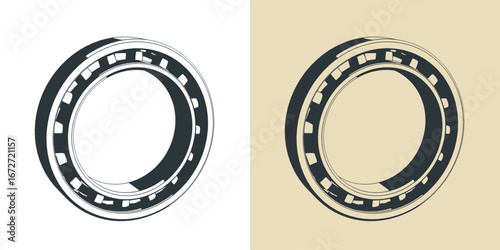 Bearings stylized illustrations