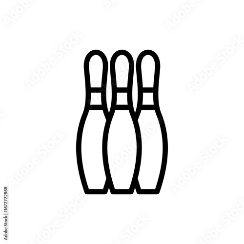 Bowling icon symbol for apps and websites. bowling ball and pin sign and symbol.