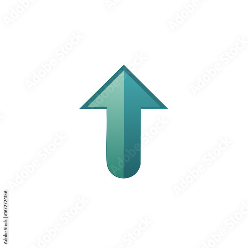 Stylish Gradient Arrow Directing Upward, a Simple Design Element with Modern Color Palette