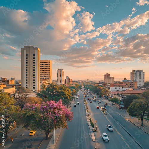 Gorgeous lusaka skyline with modern buildings high resolution picture