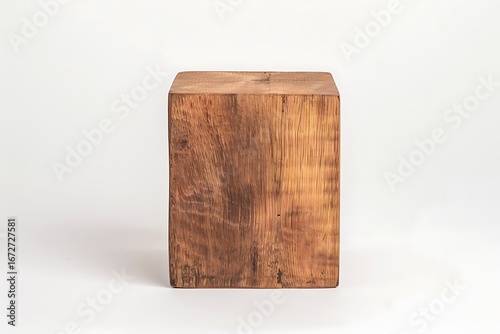 Timber wood cube for sitting high resolution picture