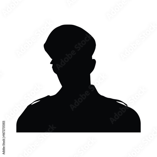 Police Man Silhouette Vector Illustration