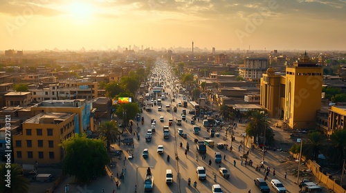 Historic landmarks in n’djamena chad skyline high resolution picture
