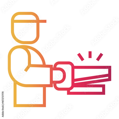 construction Line Gradient Icon