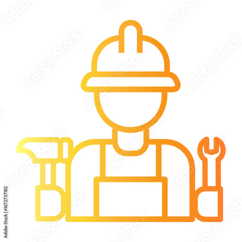 construction Line Gradient Icon