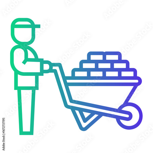 construction Line Gradient Icon