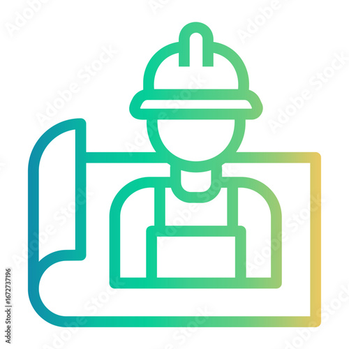 construction Line Gradient Icon