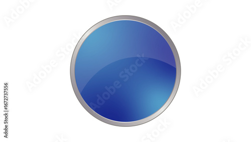 Niebieskie koło z odcieniami i szarymi krawędziami