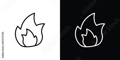 Flame icon vector illustration for app ui.
