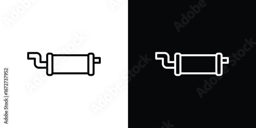 Exhaust pipe icon vector illustration for app ui.