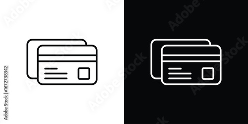 Credit card icon vector illustration for app ui.