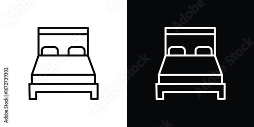 Bed icon vector illustration for app ui.