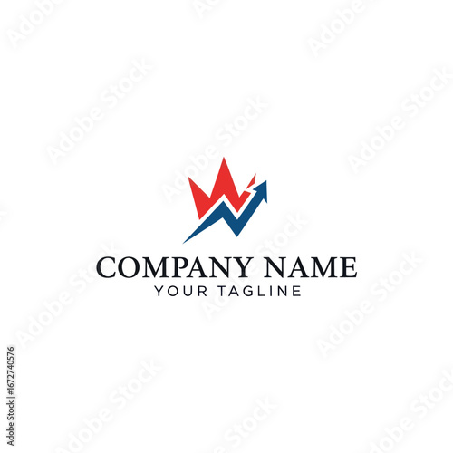 Free Download A professional business logo featuring a stylized upward arrow and a crown, representing growth and success. - GFXLoad