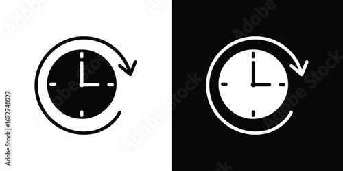 Time forward icon symbol sign vector design