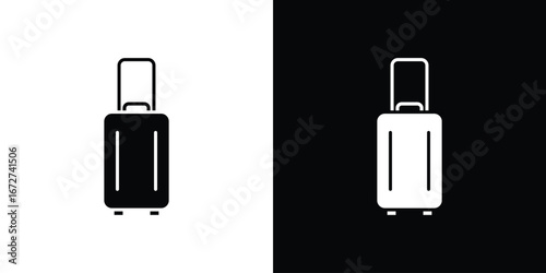 Suitcase icon symbol sign vector design