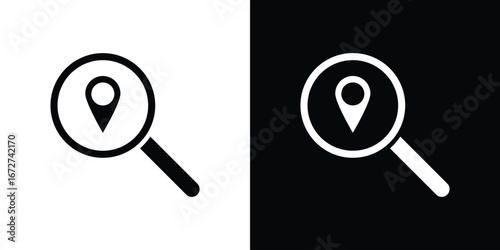 Search Location icon symbol sign vector design