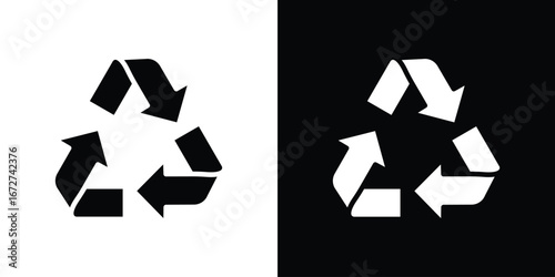 Recycle icon symbol sign vector design