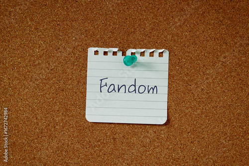 Εκτύπωση καμβά There is a piece of paper with the word Fandom