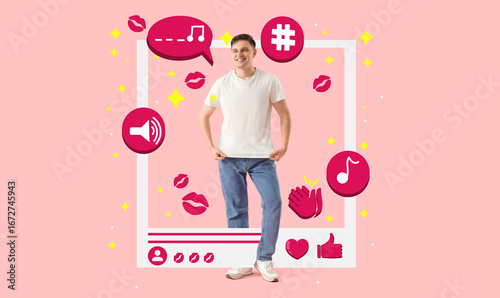 Young man in white t-shirt ...