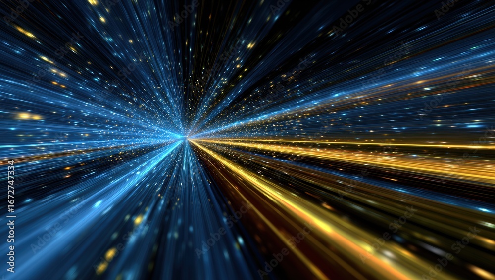 Obraz premium Abstract cosmic tunnel