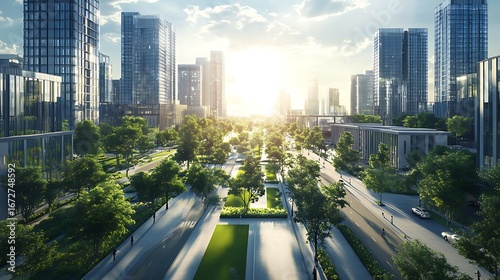 Modern countryside house surrounded by nature trees and open sky image