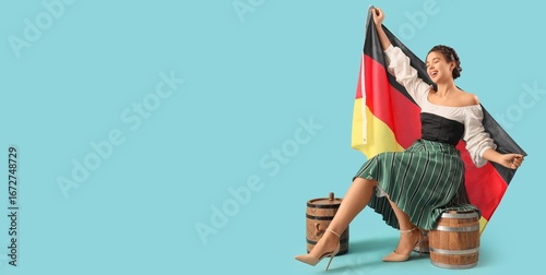 Happy young woman with Germ...