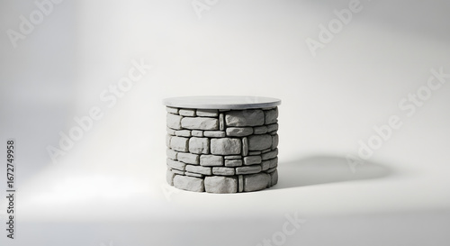 Round Cement Podium for Product Display