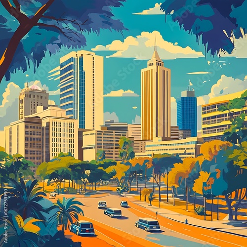 Nairobi kenya skyline with modern architecture high resolution picture