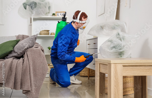 Male worker in protective s...