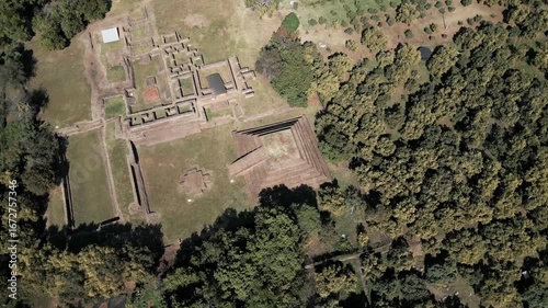 Footage of the Tingambato Pyramid Ruins in Michoacán, Mexico