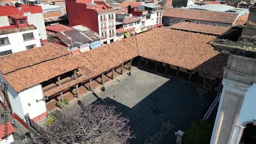 Aerial view of downtown Uruapan, Michoacán, Mexico