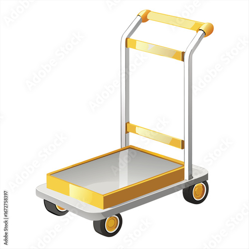 High quality vector illustration of a hand trolley