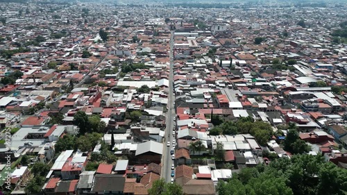 Aerial view of downtown Uruapan, Michoacán, Mexico