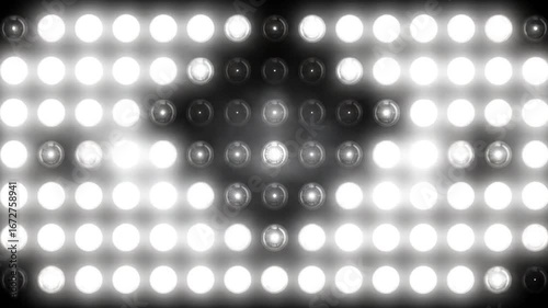 Dynamic Light Show: Abstract White LED Wall Transitions