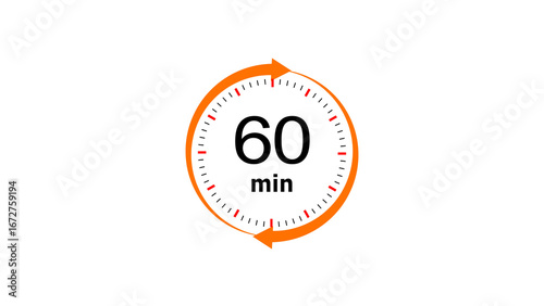 Abstract clock icon illustration. arrow Clock icon Digital and analog clock 60 minutes isolated on black background. and creating a stunning illustration.4k illustration	