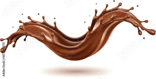 Chocolate splash graphic design.