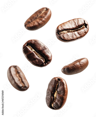 Wallpaper Mural PNG Coffee beans flying in the air coffee coffee beans minimalist. Torontodigital.ca