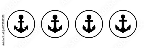 Anchor icon logo design. Anchor sign and symbol. Anchor marine icon.