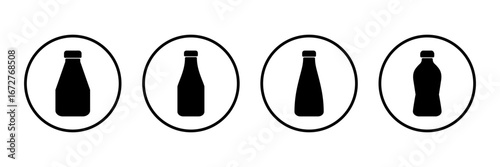 Bottle icon logo design. bottle sign and symbol