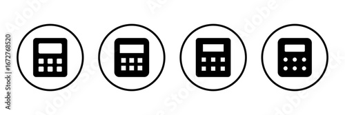 Calculator icon logo design. Accounting calculator sign and symbol.