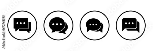 Chat icon logo design. speech bubble sign and symbol. comment icon. message