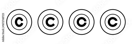 Copyright icon logo design. copyright sign and symbol