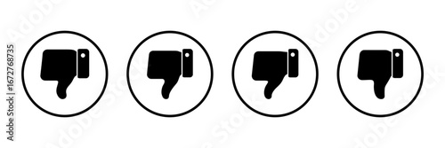 Dislike icon logo design. dislike sign and symbol. Hand with thumb down