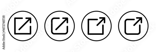External link icon logo design. link sign and symbol. hyperlink symbol