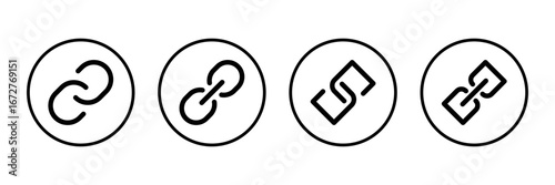 Link icon logo design. Hyperlink chain sign and symbol