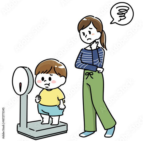 子供の肥満体型に悩む親子